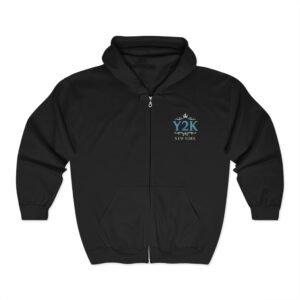 Y2K New York Unisex Full Zip Hoodie, Cozy Layer for Retro Lovers, Fashionable Gift, Trendy Everyday Wear, Perfect for Fall
