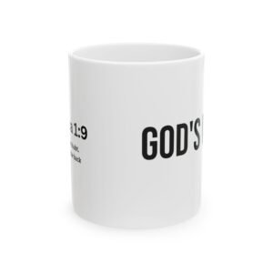 Joshua 1:9 Mug - God's Work spreading Faith connected to Sports Ceramic Mug