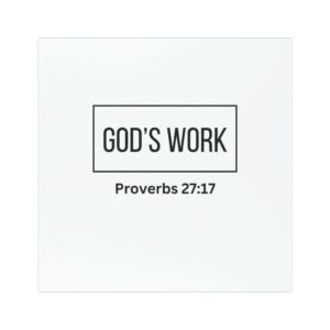 Inspirational Car Magnets | God's Work Proverbs 27:17, Christian Decor, Faith-Based Gifts, Religious Car Decoration, Encouragement Magnet