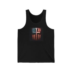 Saved Patriot Tank Top, Unisex Sleeveless Shirt, Christian Bible Verse Clothing, USA Patriotic Tee, Summer Vibes Apparel