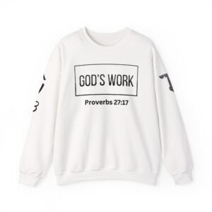 Proverbs 27:17 "Teammates make each other better" Inspirational Crewneck Sweatshirt With Print on both Sleeves